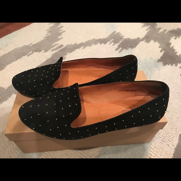 Madewell Shoes - Madewell The Teddy Loafer in Black Studded Suede